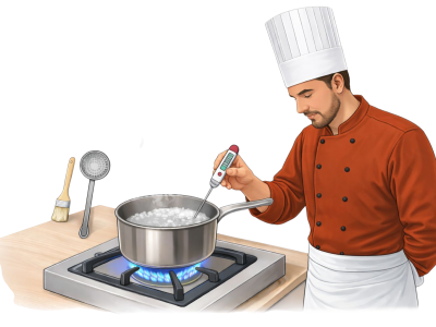 Cuisson de sucre, l’une des bases de la confiserie