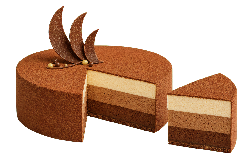 Entremets trois chocolats