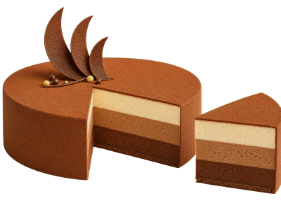 Entremets trois chocolats