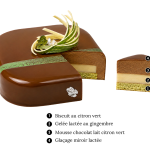 Entremets citron vert gingembre
