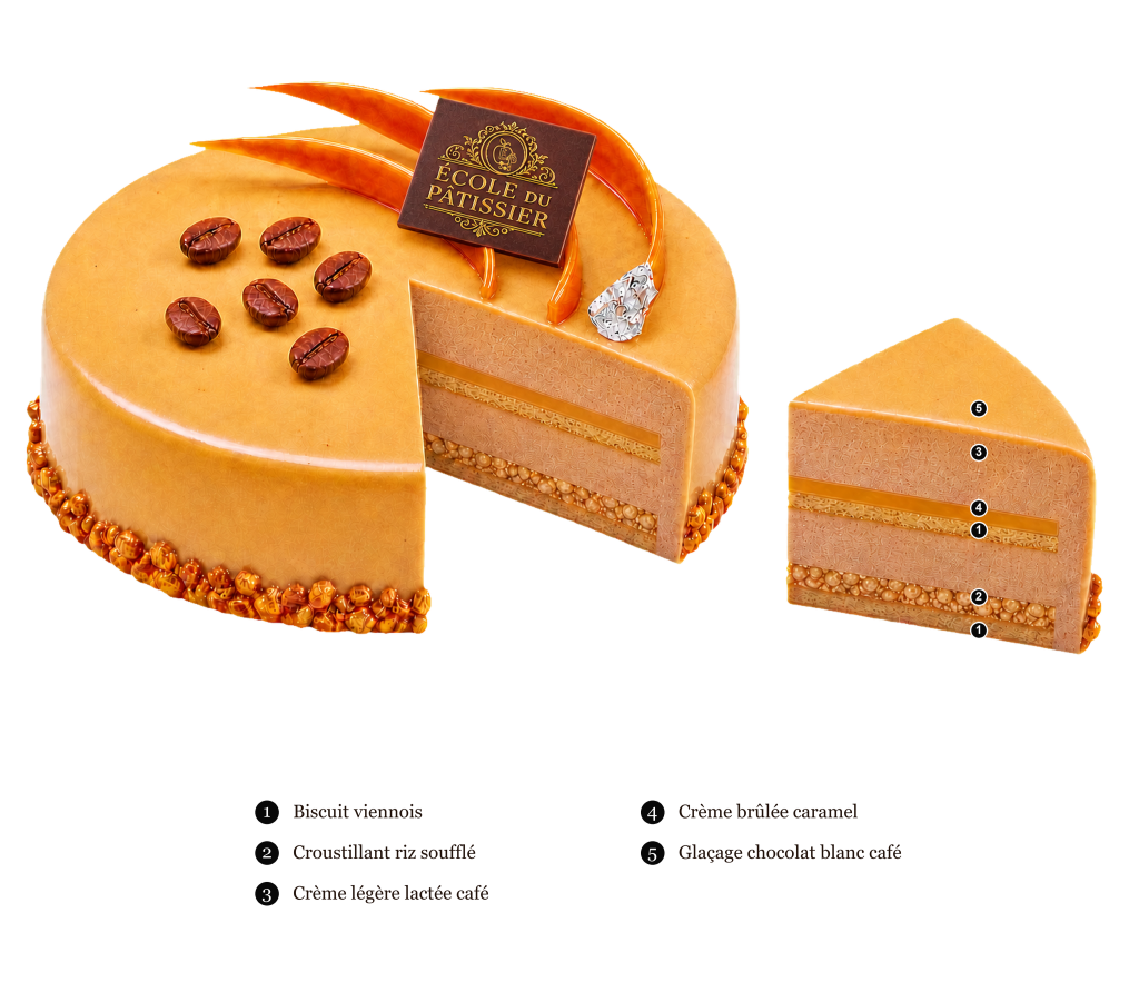 Entremets café caramel