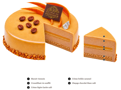 Entremets café caramel
