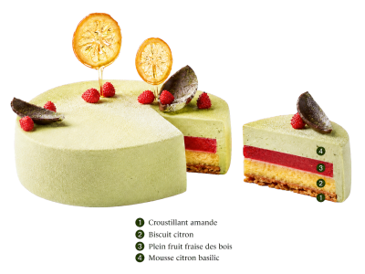 Entremets citron basilic