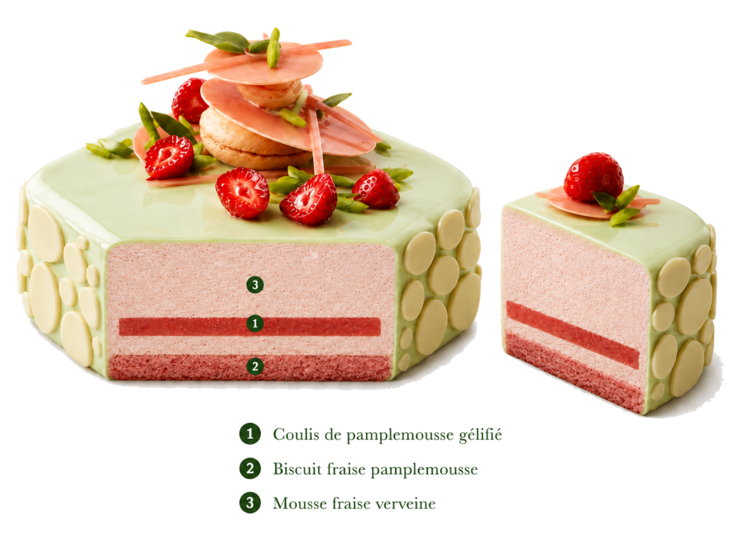Entremets printanier verveine