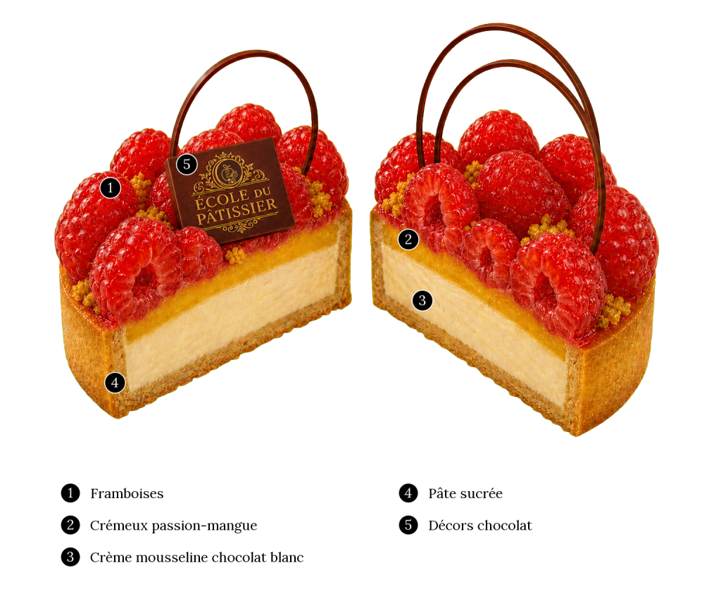 Tartelette framboise mangue passion