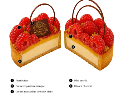 Tartelette framboise mangue passion