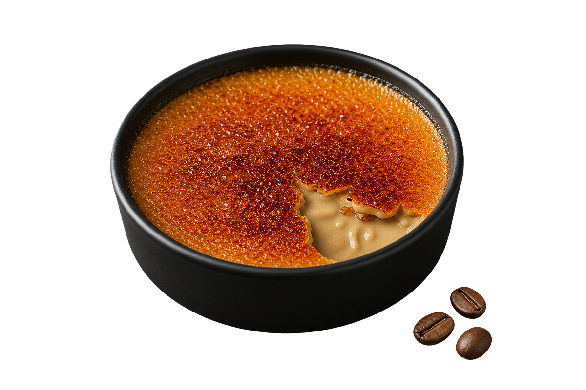 Crème brûlée Dulcey café – ecoledupatissier Crème brûlée Dulcey café – ecoledupatissier